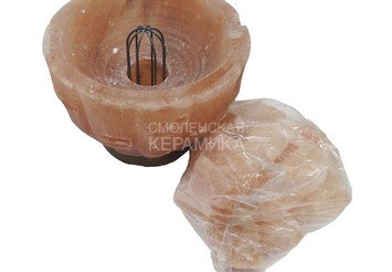 Соляная лампа ваза с камнями 3-4 кг FB-410 1