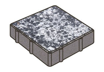 Гранитная тротуарная плитка Готика, Квадрат Granite FINO, 200x200x60, Диорит 1