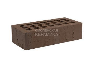 Кирпич облицовочный керамический ЖКЗ Темно-коричневый Скала 1НФ 5