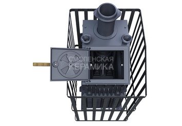 Печь чугунная для бани Технолит Гром 40 (П2) Ураган 4