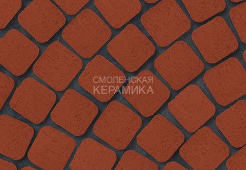 Клинкер тротуарный ЛСР «ЛОНДОН» квадро R (под распил) красный 1