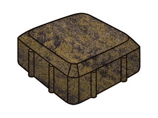 Тротуарная плитка Готика, "Старая площадь Natur", 60 мм, лимончелло