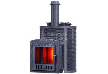 Печь чугунная для бани Технолит AVANGARD ЗК 35 (П2) Ураган круглая сетка 1