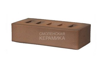 Кирпич керамический печной ЛСР Светло-коричневый флэш гладкий, 1НФ (с тех. пустотами) 3