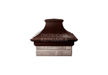 Колпак Zking Monblan Premium 385х385 с посадкой на 1,5 кирпича коричневый 3