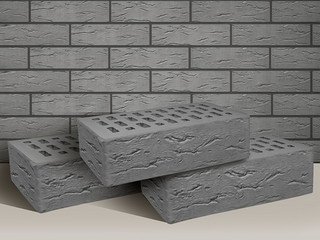 Кирпич лицевой ТЕРЕКС 1НФ, Серый рустик