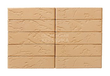 Кирпич облицовочный керамический ЖКЗ Соломенный Рустик 1НФ 4