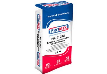 Атмосферостойкая СЕРАЯ цементная шпатлевка PROMIX FH-C 025 1