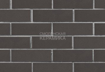Кирпич лицевой полнотелый ЛСР Графитовый гладкий, 1НФ (с тех. пустотами) 2