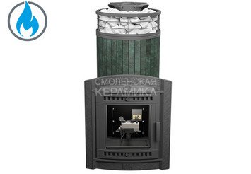 Печь банная «Атмосфера XL» Верде Гватемала ламель+сетка с газовой горелкой 1