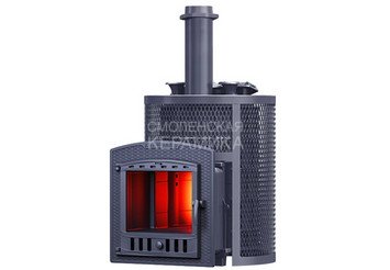 Печь чугунная для бани Технолит AVANGARD ЗК 25 (П2) Ураган круглая сетка 1