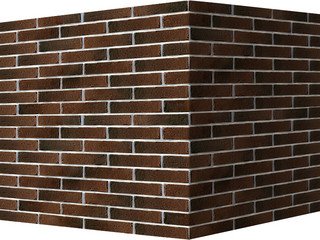 Декоративный камень 379-45 White Hills "Сити Брик" (Сity brick), коричнево-серый, угловой
