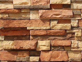 Декоративный камень 150-50 White Hills "Уайт Клиффс" (White Cliffs), оранжевый, плоскостной, без шв