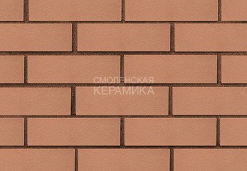 Кирпич лицевой керамический ЛСР Светло-коричневый гладкий, 1НФ 1