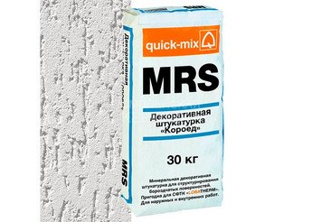 Декоративная штукатурка Quick-mix MRS 2,5 mm «Короед», 2,5 мм, белая 30 кг 1
