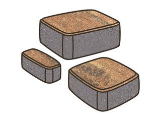 Тротуарная плитка Готика, "Классика Natur", 60 мм, марс