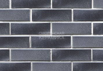 Клинкер фасадный ЛСР «Берген» черно-серебристый гладкий 2