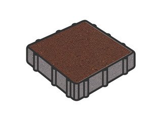 Тротуарная плитка Готика, "Квадрат Profi", 500x500x80 мм, красный