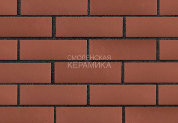 Клинкер фасадный ЛСР «Эдинбург» темно-красный гладкий 1