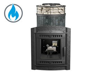Печь банная «Атмосфера L» Пироксенит ламель+сетка с газовой горелкой
