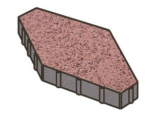 Тротуарная плитка Готика, Зарядье Premium Gold, 600x400x100 мм, цвет Голд 17