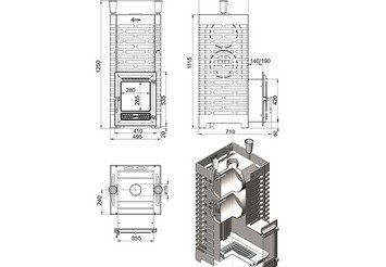 Печь для бани ASTON 38 INOX (ИНОКС) (320) 3