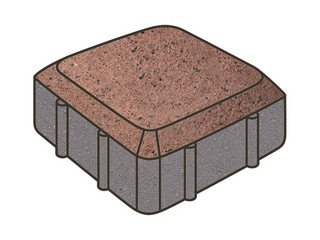 Тротуарная плитка Готика, Старая площадь Premiun Gold, 160x160x60 мм, цвет Голд 15