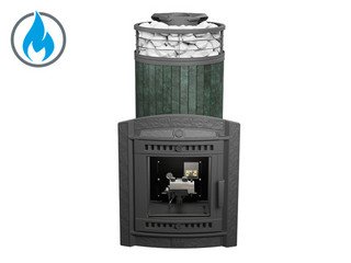 Печь банная «Атмосфера XL» Верде Гватемала ламель+сетка с газовой горелкой