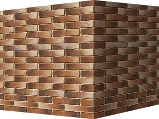 Декоративный камень 378-45 White Hills "Сити Брик" (Сity brick), темно-коричневый, угловой