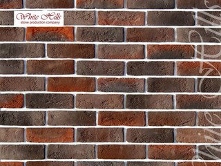 Декоративный камень 321-40 White Hills "Кельн брик" (Cologne brick), темно-коричневый, плоскостной