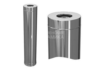 Сэндвич 1,0 м (430/1,0мм + нерж.+ ceramics) Ф130х200, Ferrum HF Plus 1