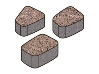 Тротуарная плитка Готика, Веер Premiun Gold, 60 мм, цвет Голд 16