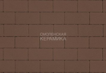 Тротуарная плитка STEINRUS Прямоугольник Лайн коричневый, 40 мм 1