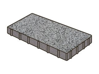Гранитная тротуарная плитка Готика, Плита Granite FINO, 600x200x100, Белла Уайт