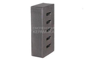 Кирпич лицевой полнотелый ЛСР Графитовый гладкий, 1НФ (с тех. пустотами) 7