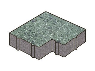 Гранитная тротуарная плитка Готика, Калипсо Granite FINO, 60 мм, Порфир