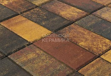 Тротуарная плитка BRAER Прямоугольник Color Mix Мальва, 40 мм 2