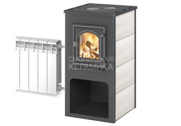 Камин ЭТНА (ДТ-4С) с плитой и т/о Ø115мм 2