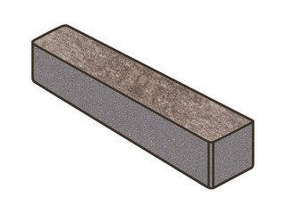 Тротуарная плитка Готика, "Ригель Natur", 100 мм, какао