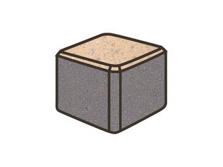 Гранитная тротуарная плитка Готика, Куб Granite FINO, 100x100x100, Павловское