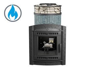 Печь банная «Атмосфера L» Талькохлорит ламель+сетка с газовой горелкой