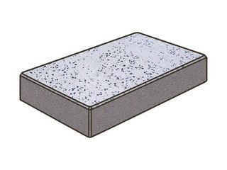Гранитная тротуарная плитка Готика, Картано Granite FINO, 60 мм, Покостовский