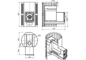 Печь банная Везувий Скиф Стандарт 28 (ДТ-4) 4