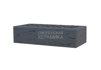Кирпич лицевой керамический ЛСР Графитовый рустик, 1НФ 5