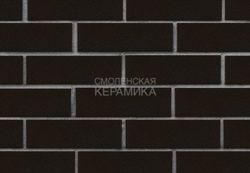 Клинкер фасадный ЛСР «Рейкьявик» черный гладкий глянцевый 2