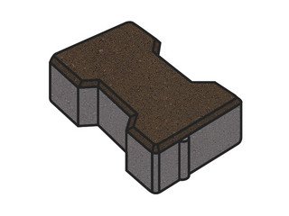 Тротуарная плитка Готика, "Катушка Profi", 60 мм, темно-коричневый