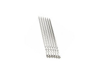 Шампур для люля кебаб, нерж. кольцо, узором 500х20х3 мм. без дер. ручки
