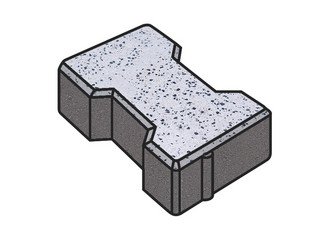 Гранитная тротуарная плитка Готика, Катушка Granite FINO, 60 мм, Покостовский