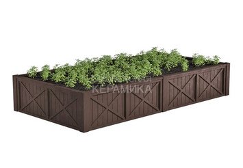 Модульная грядка Астра 3600x900x320мм (готовый комплект), коричневый 2