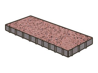 Тротуарная плитка Готика, Плита Premium Gold, 1000x500x100 мм, цвет Голд 17